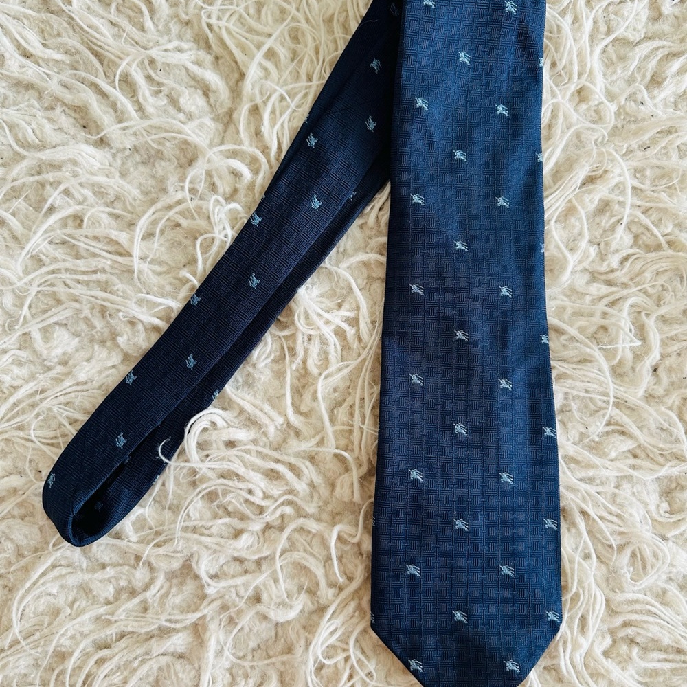 Burberry Navy Blue Patterned Men's Tie